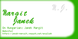 margit janek business card